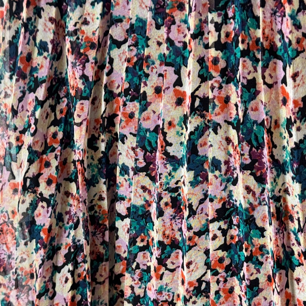 Disney Cinderella Floral Pleated Midi Skirt Small Elastic Waist - Picture 8 of 8